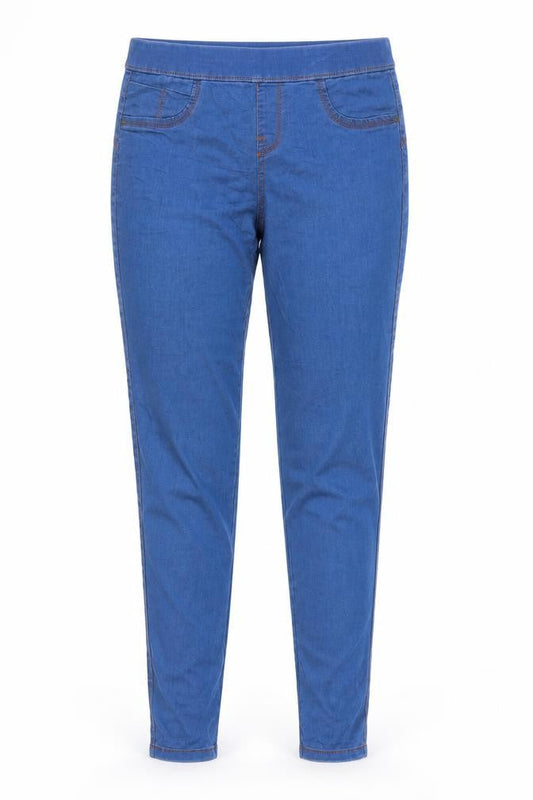 Denim & Co. Womens Blue  Denim Tapered Jeans Size 12 L28 in