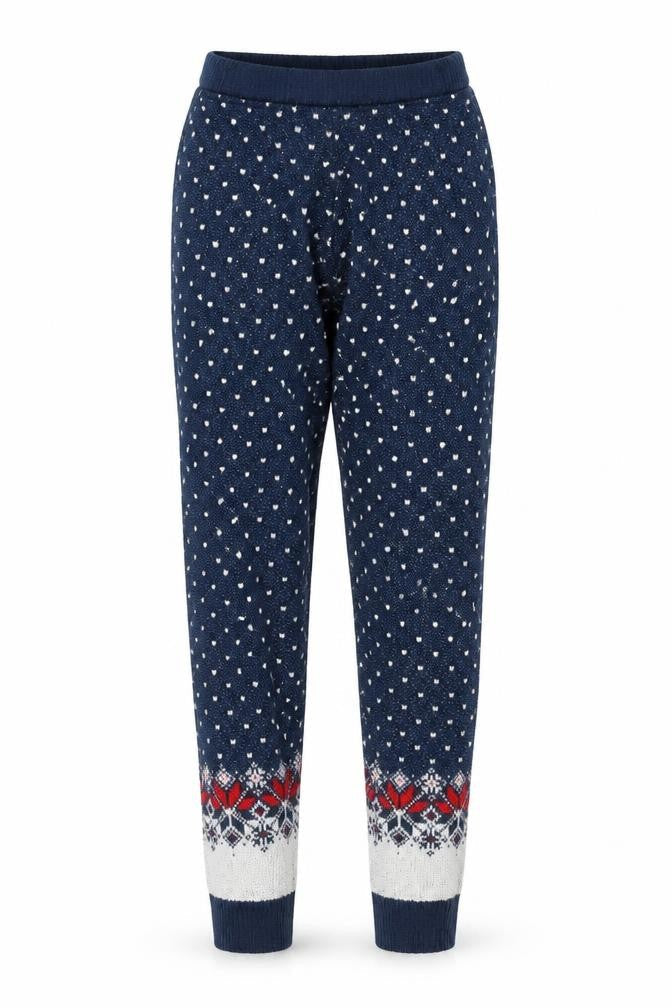 ASOS Womens Blue Polka Dot Knit Sweatpants Trousers Size 8 L26 in