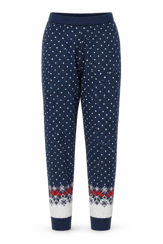 ASOS Womens Blue Polka Dot Knit Sweatpants Trousers Size 8 L26 in