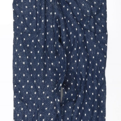 ASOS Womens Blue Polka Dot Knit Sweatpants Trousers Size 8 L26 in
