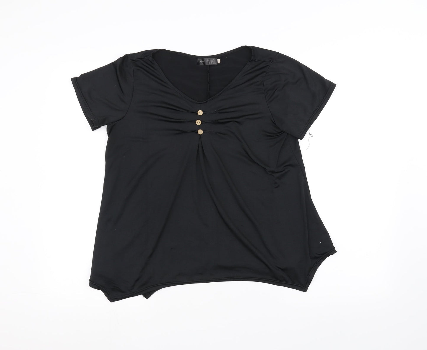Preworn Womens Black   Basic T-Shirt Size 2XL