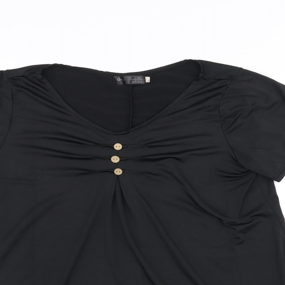 Preworn Womens Black   Basic T-Shirt Size 2XL