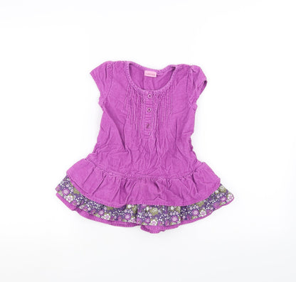 Additional front view of Cherokee girls’ purple a-line, size 12-18, months