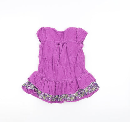 Back view of Cherokee girls’ purple a-line, size 12-18, months