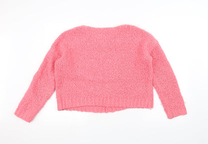 Preloved NEXT Womens Pink  Knit Pullover Jumper Size M - Back