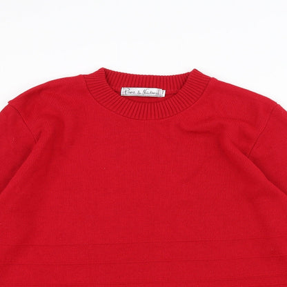 Pure & Natural Womens Red   Pullover Jumper Size L