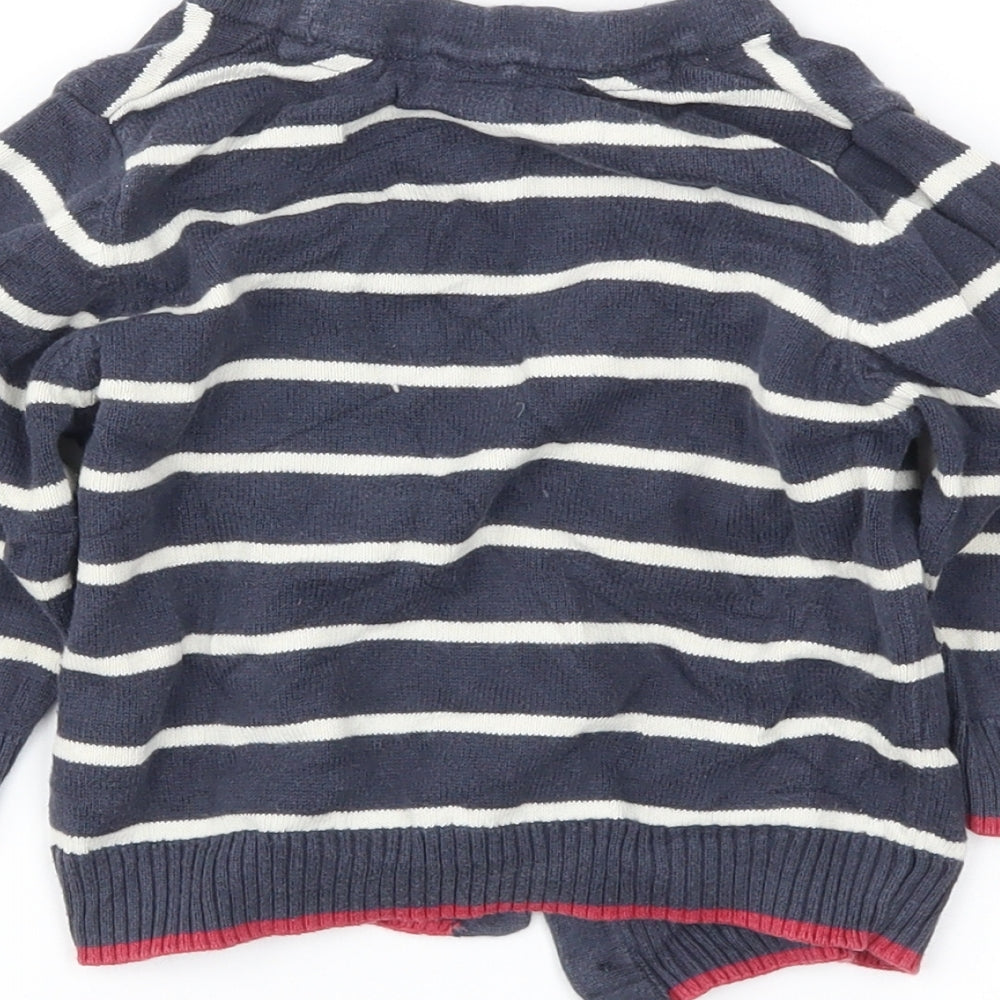 TU Girls Blue Striped  Cardigan Jumper Size 9-12 Months