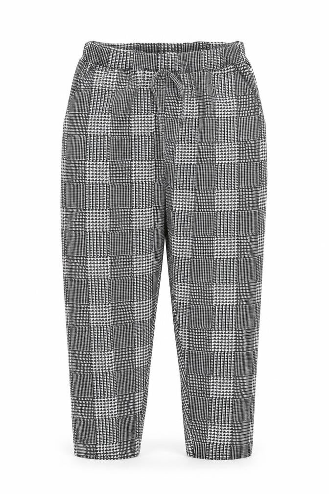 Preworn Womens Black Plaid  Trousers  Size M L22 in