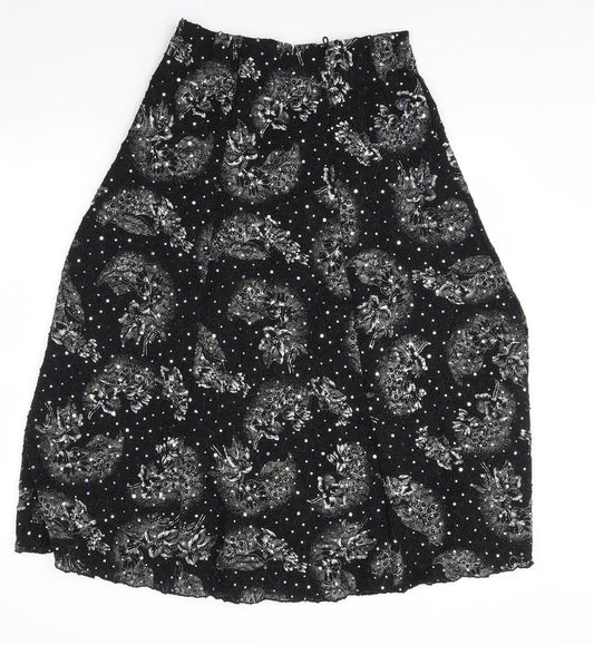 Preworn Womens Black   Swing Skirt Size M