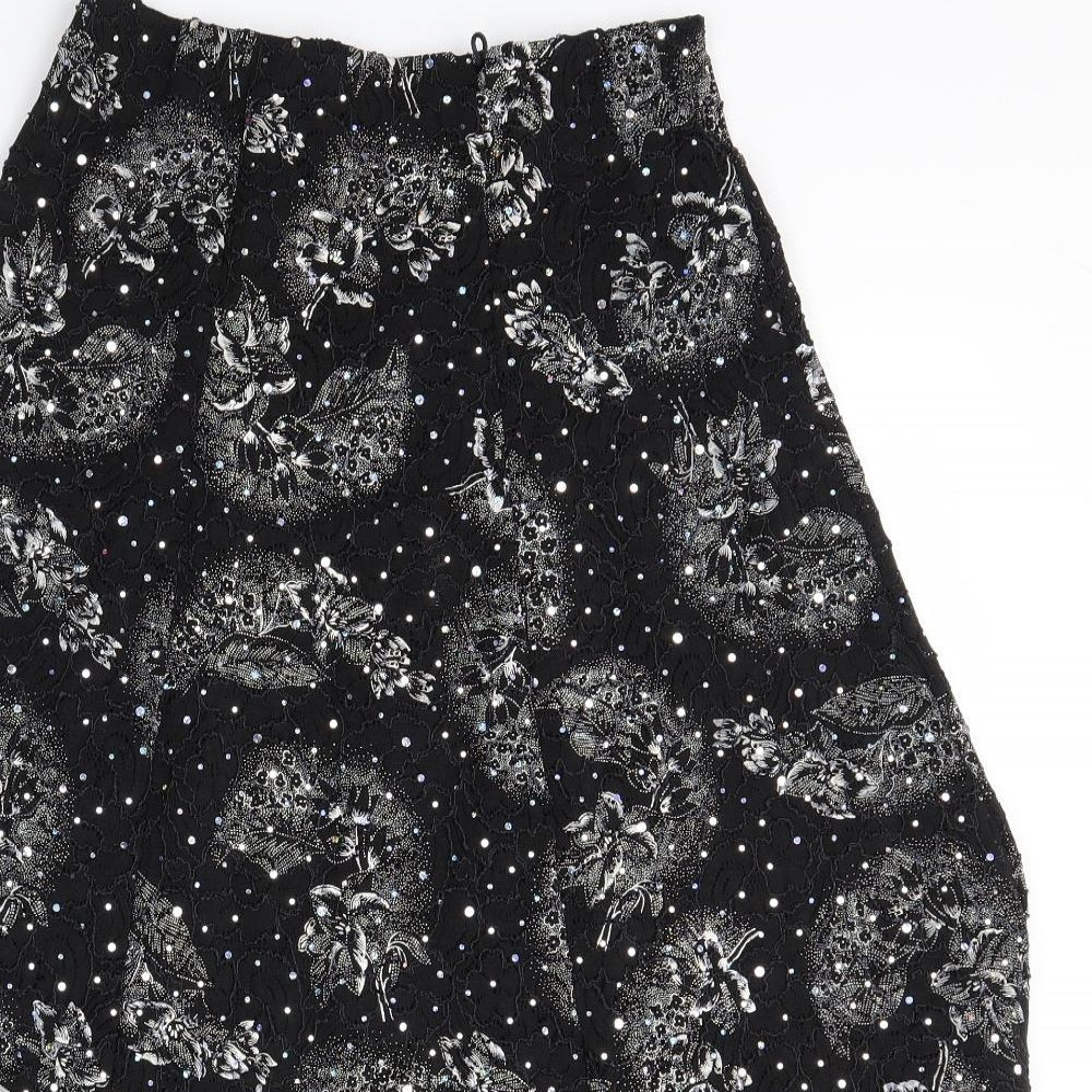 Preworn Womens Black   Swing Skirt Size M