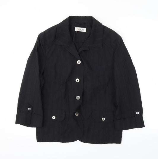 Gelco Womens Black   Jacket Blazer Size 14  - .