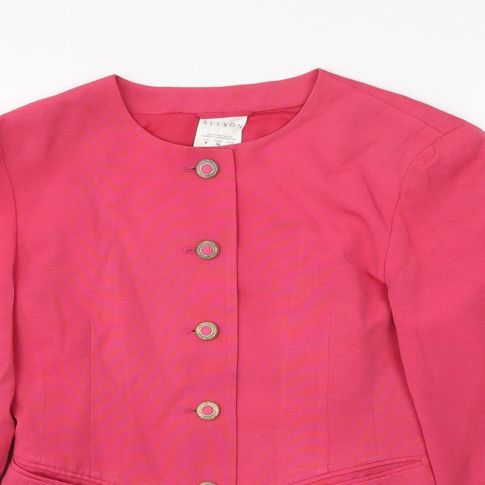 ALLXON Womens Pink   Jacket Blazer Size 8