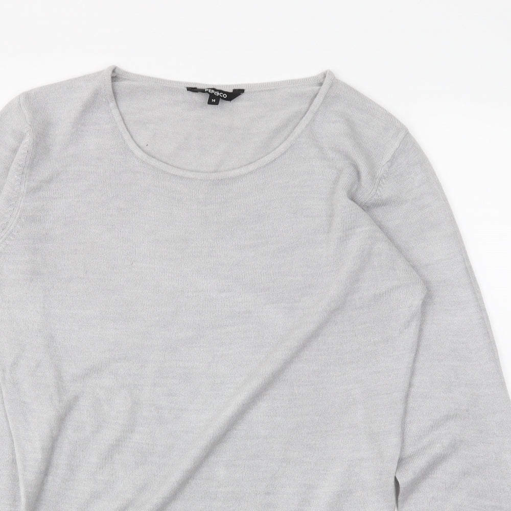PEP&CO Womens Grey   Tunic Jumper Size 14