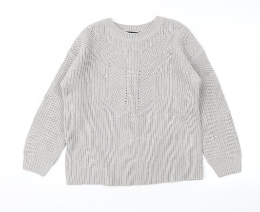 Dorothy Perkins Womens Grey   Pullover Jumper Size 10