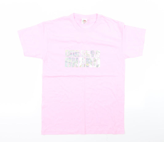 Fruit of the Loom Womens Pink   Basic T-Shirt Size S