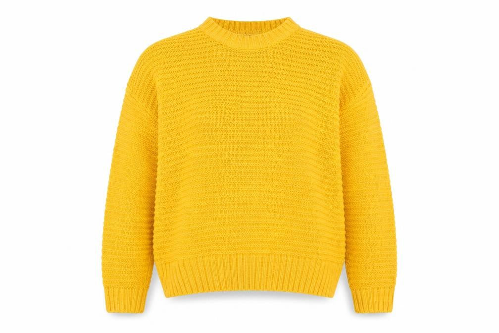 Divided Womens Yellow   Pullover Jumper Size S
