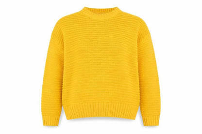Divided Womens Yellow   Pullover Jumper Size S