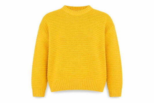 Divided Womens Yellow   Pullover Jumper Size S