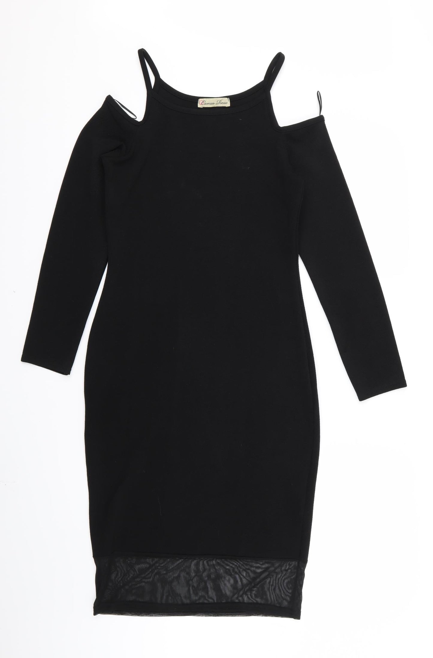 Cameo Womens Black  Rayon Sheath  Size 8