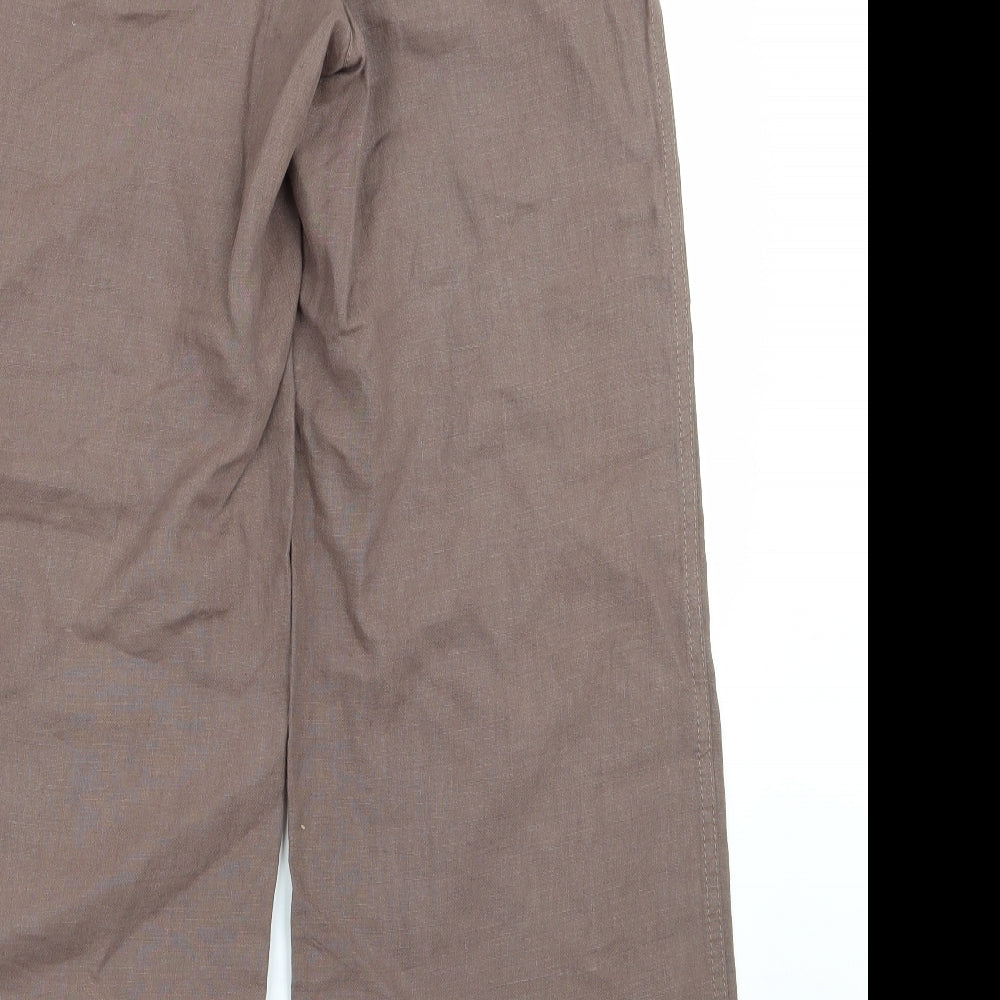 limted Womens Brown   Trousers  Size 8 L27 in