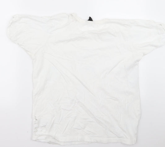 New Look Womens White   Basic T-Shirt Size 12