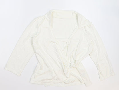 New Look Womens White   Pullover Jumper Size 14