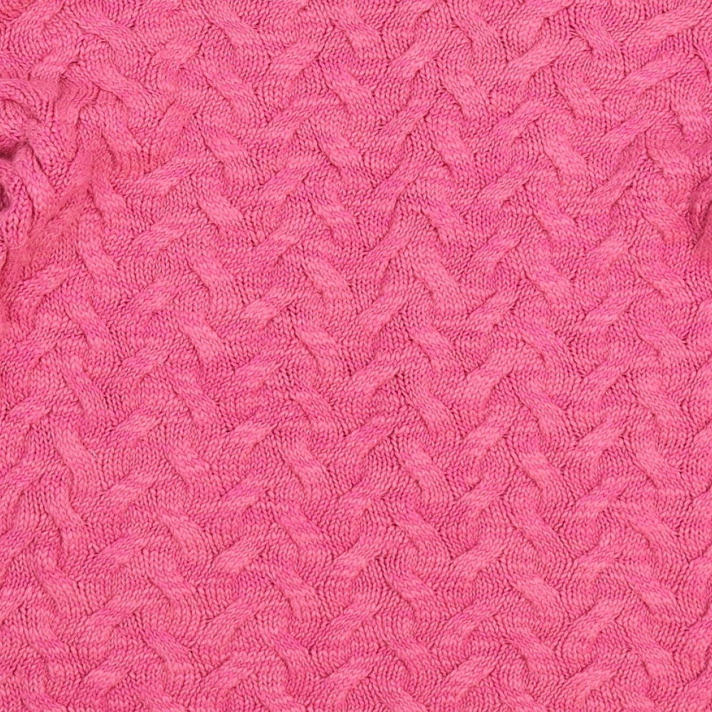 Bonmarché Womens Pink  Knit Pullover Jumper Size 10
