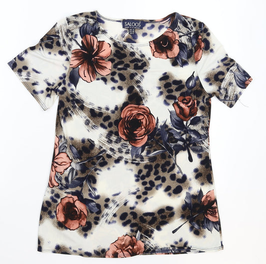 Saloos Womens Multicoloured Floral  Basic T-Shirt Size 12