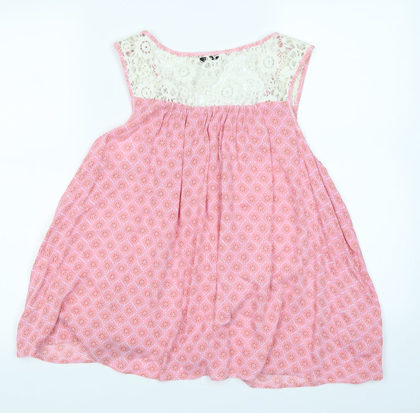 NEXT Womens Pink Argyle/Diamond  Basic Tank Size 10