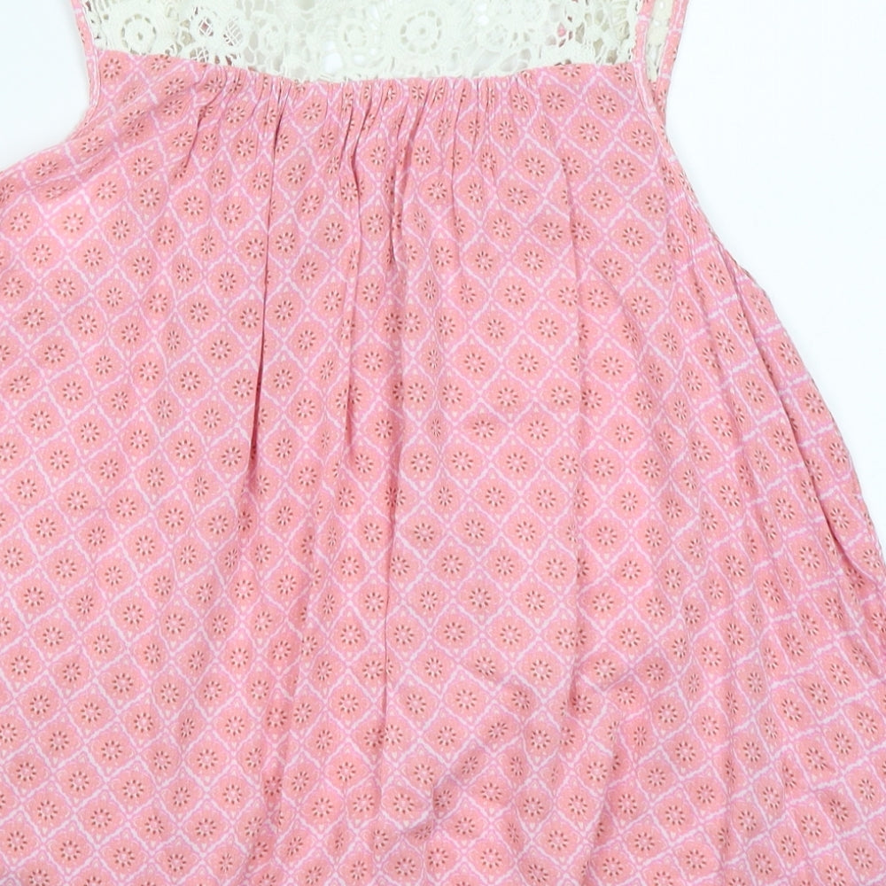 NEXT Womens Pink Argyle/Diamond  Basic Tank Size 10