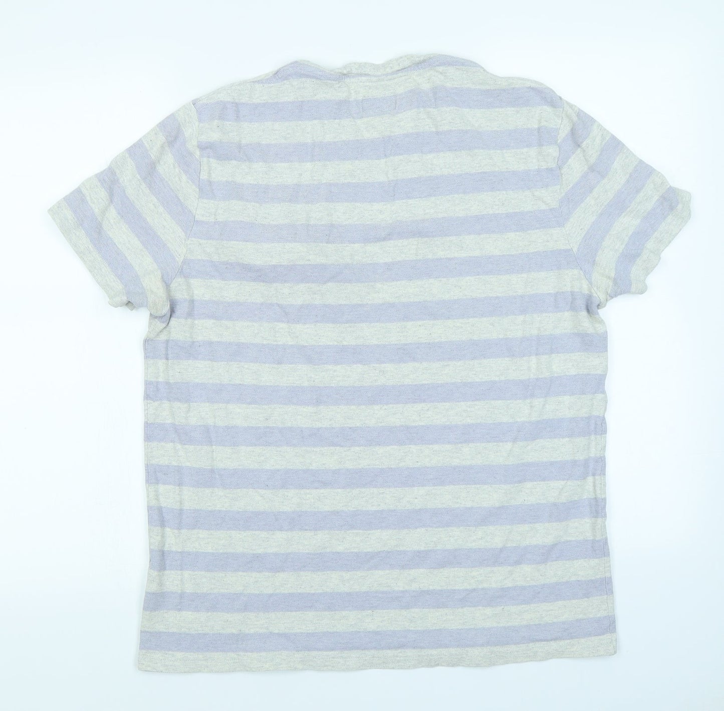 Jack Wills Mens Purple Striped   T-Shirt Size M