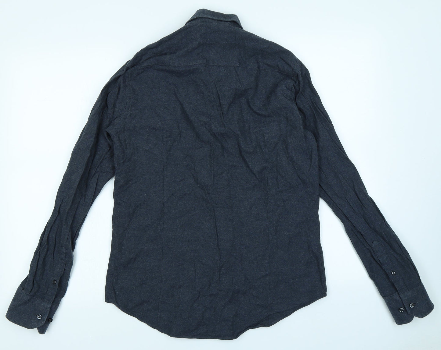 Gino Marcello Mens Blue    Dress Shirt Size S