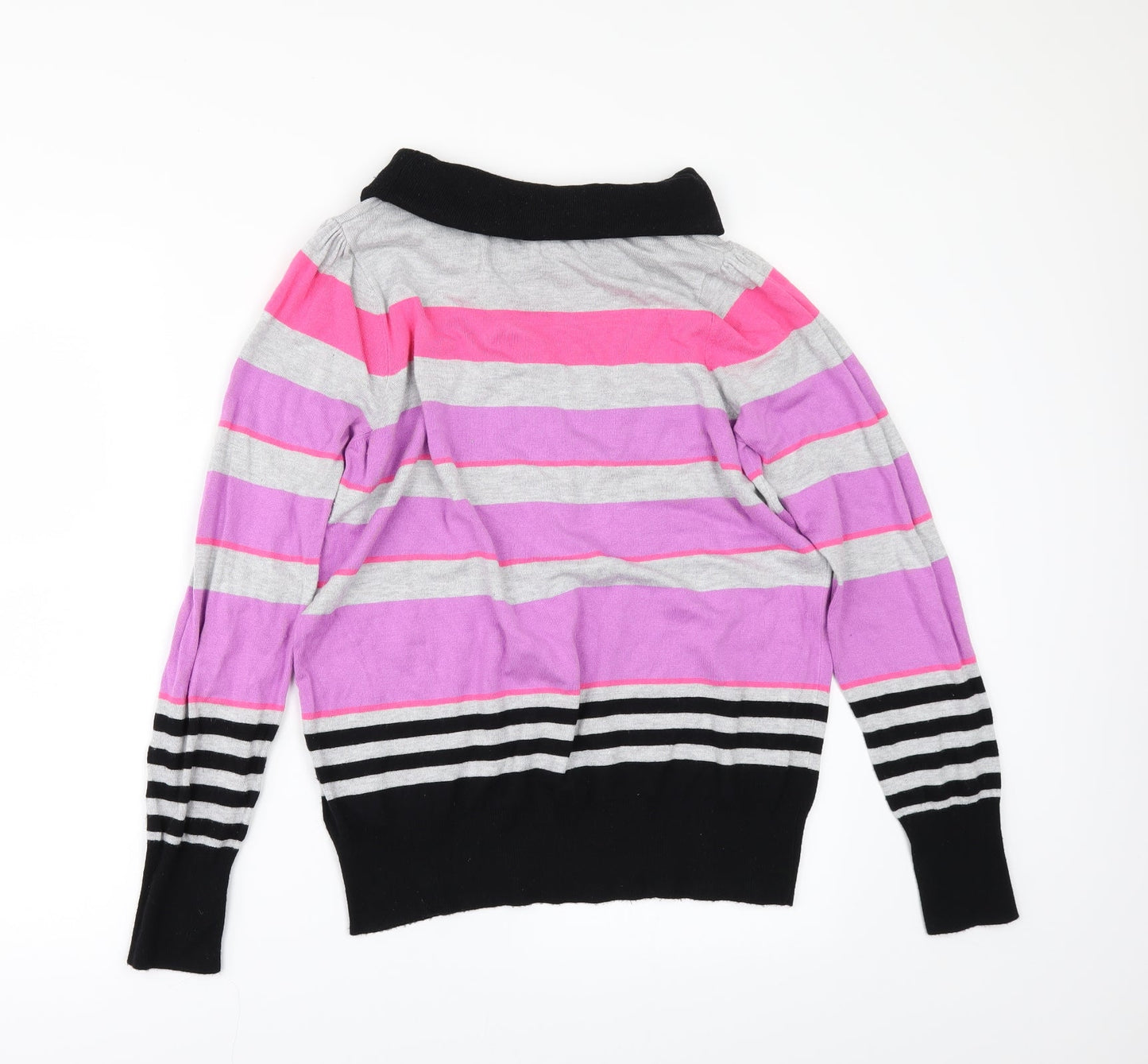 Marks and Spencer Womens Multicoloured Striped  Pullover Jumper Size 16
