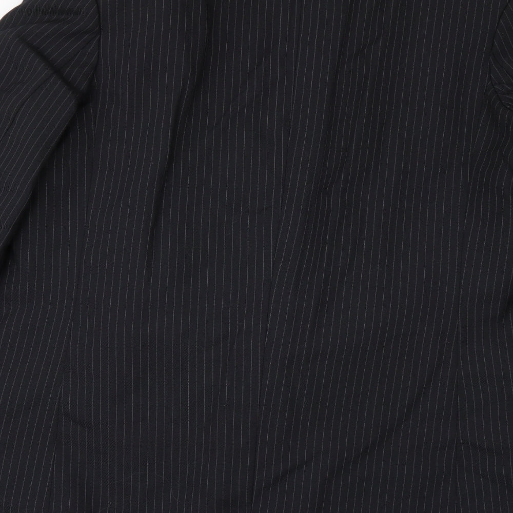 cerrti de la 191 Mens Black Striped  Jacket Suit Jacket Size 42