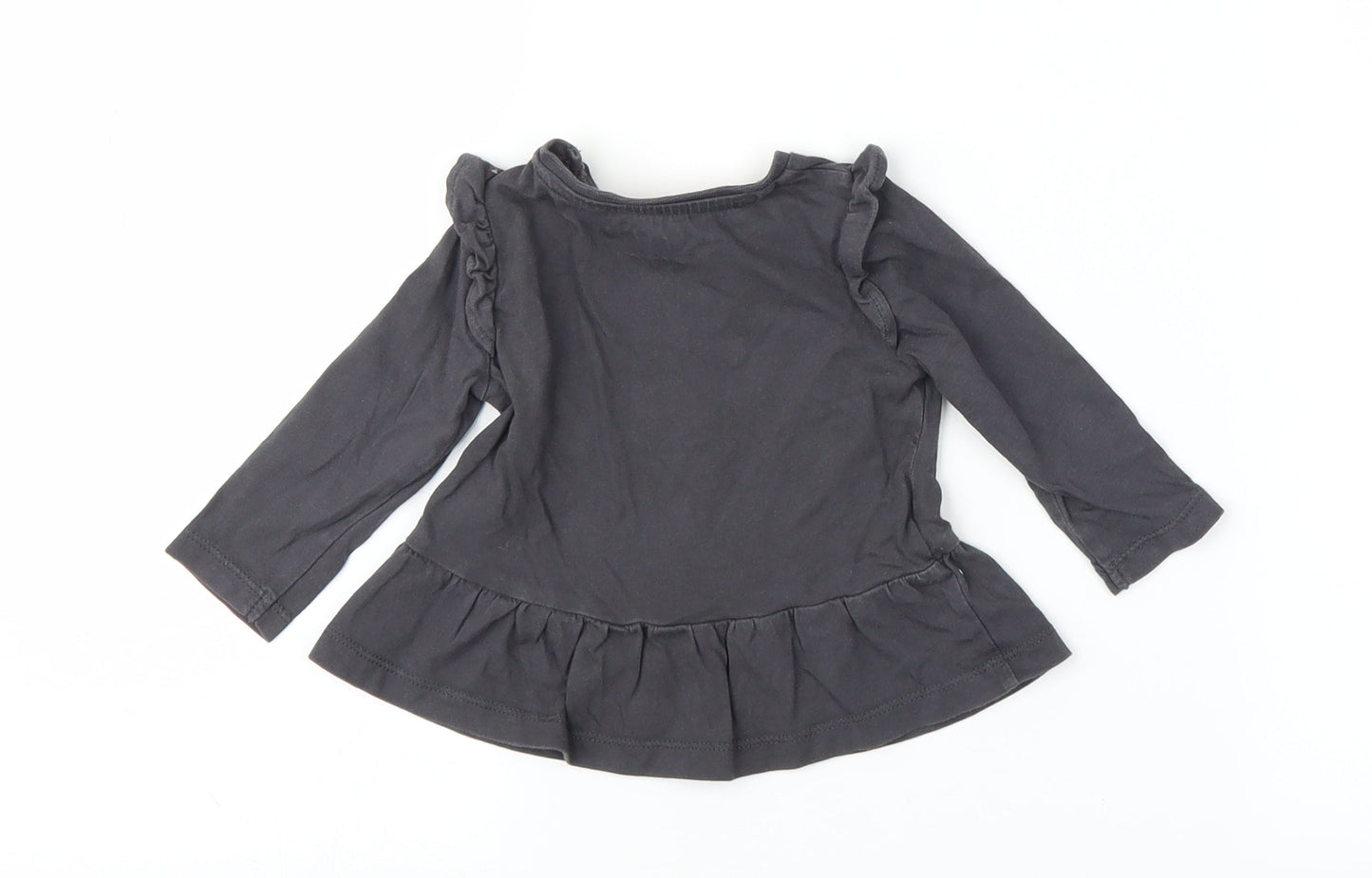 F&F Girls Grey   Basic T-Shirt Size 3-6 Months