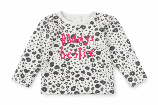 George Girls White Animal Print  Basic T-Shirt Size 3-6 Months