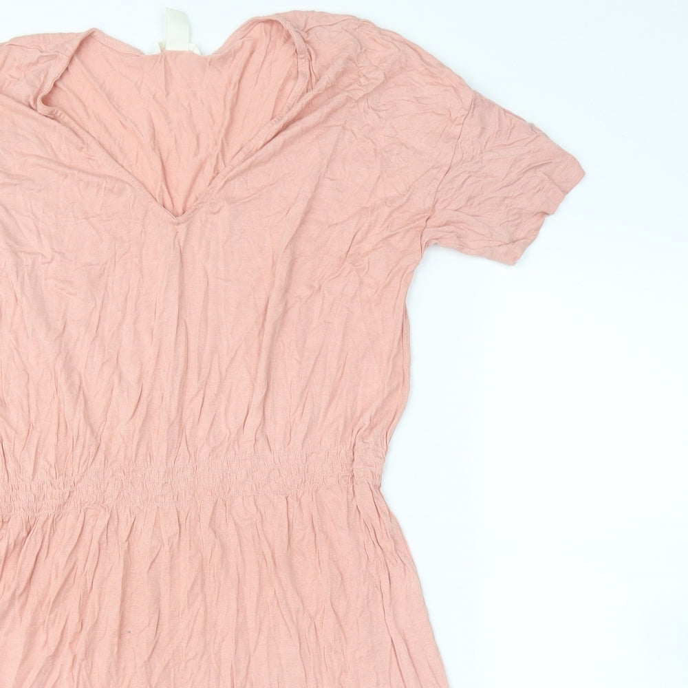 H&M Womens Pink   Skater Dress  Size M