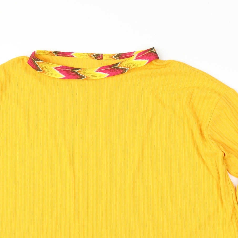 Preworn Womens Yellow   Basic Blouse Size L