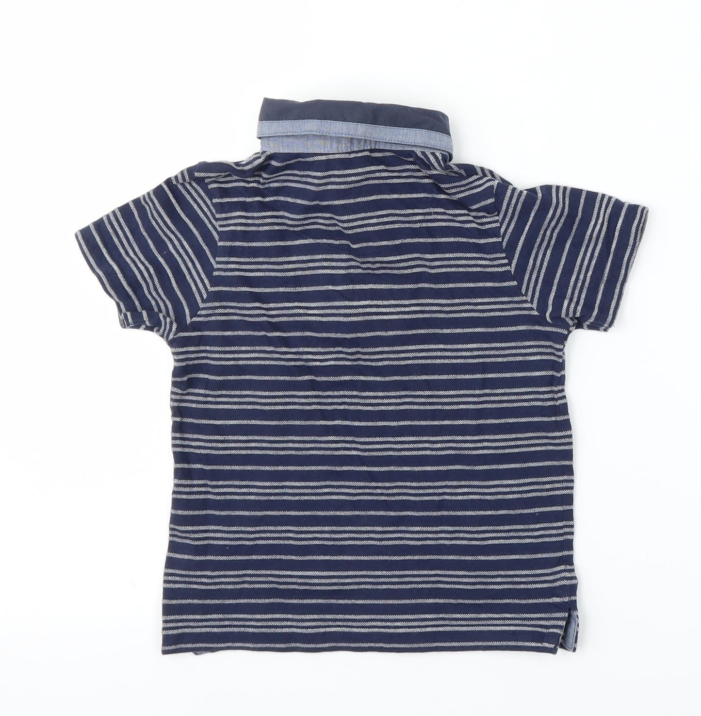 George Boys Blue Striped  Basic T-Shirt Size 3-4 Years