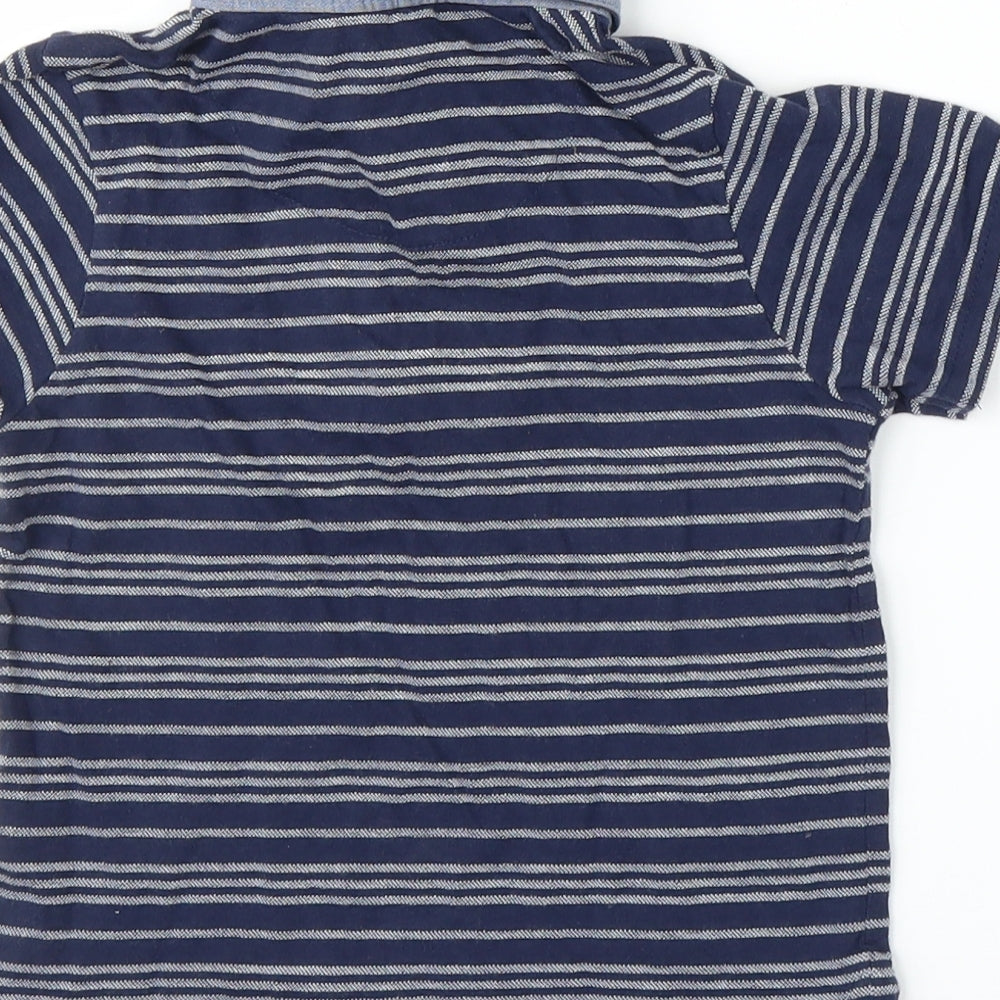George Boys Blue Striped  Basic T-Shirt Size 3-4 Years