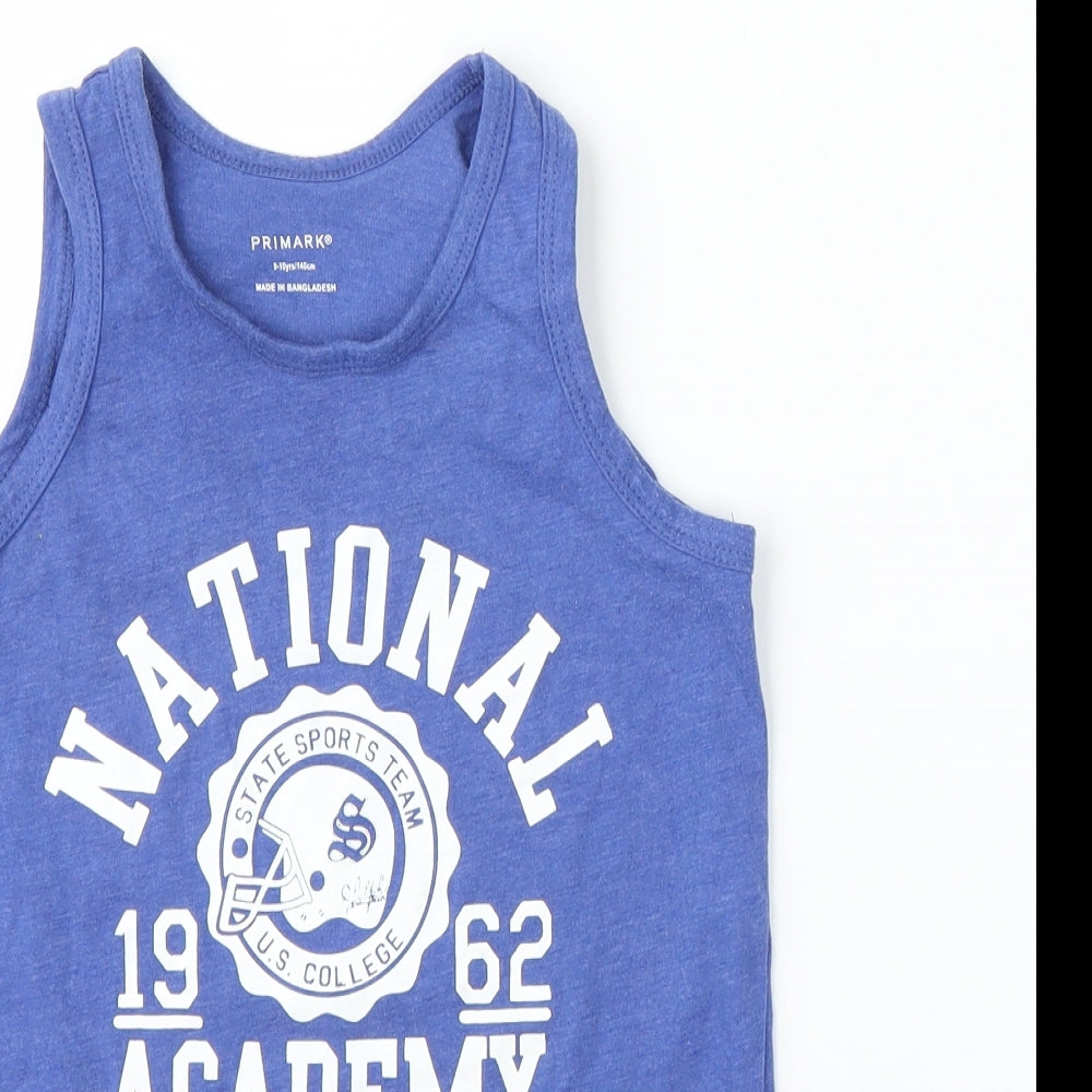 Primark Girls Blue   Basic Tank Size 9-10 Years