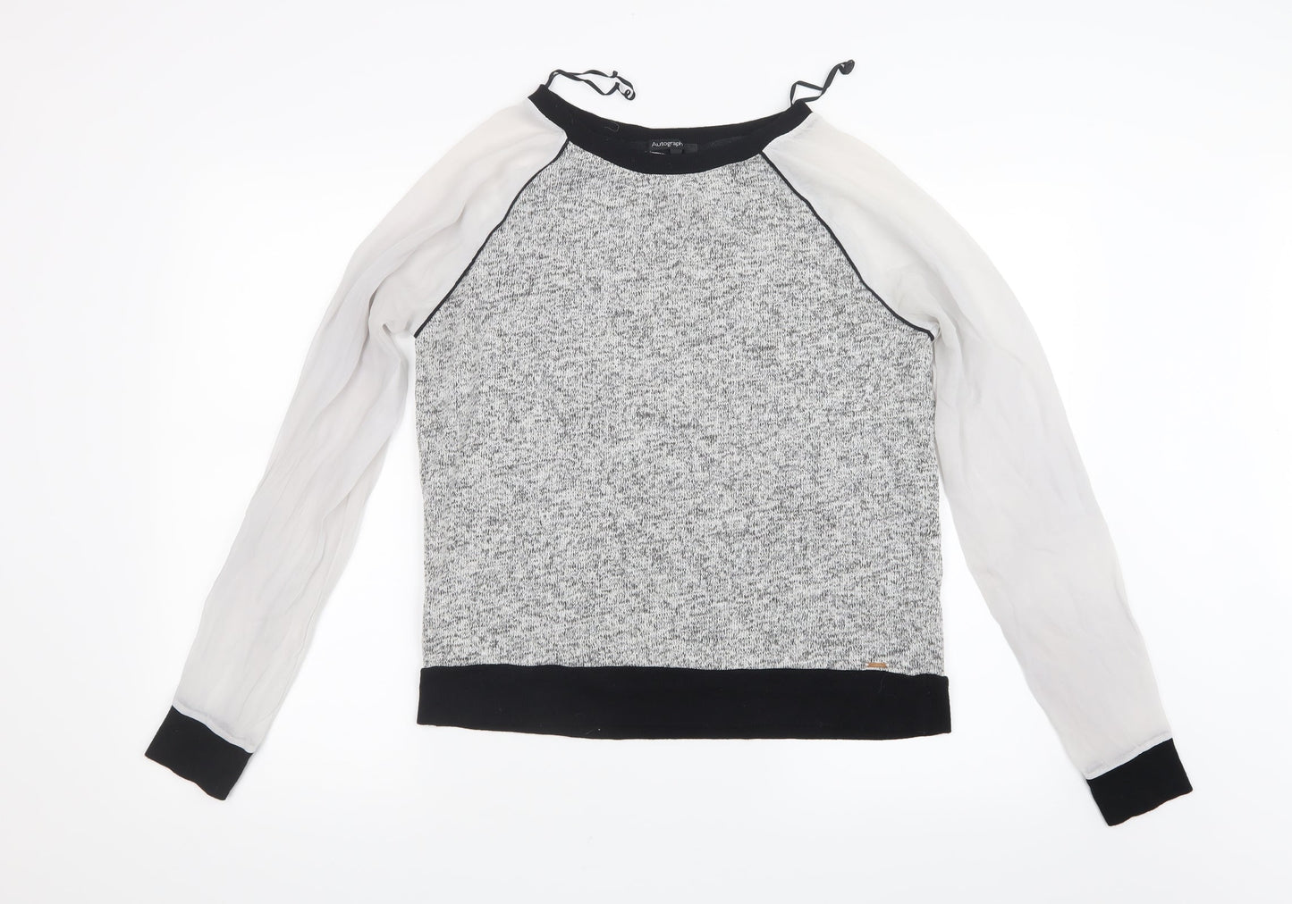 Autograph Womens Grey  Knit Pullover Jumper Size 12