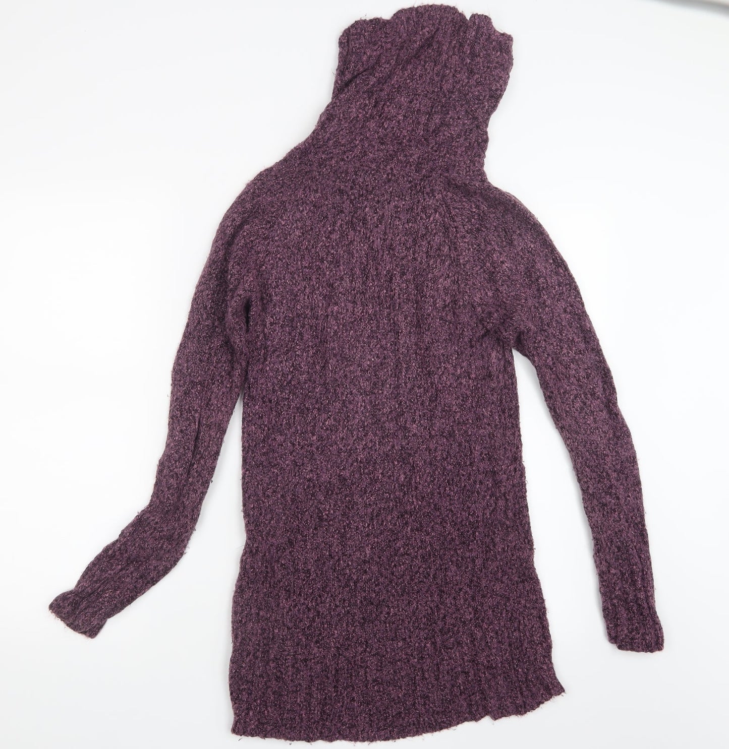 M&Co Womens Purple  Knit Pullover Jumper Size S