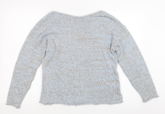 George Womens Blue  Knit Pullover Jumper Size 12