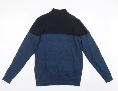 Preloved NEXT Mens Blue  Knit Pullover Jumper Size M - Front
