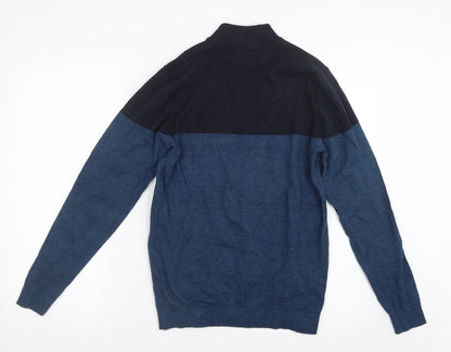Preloved NEXT Mens Blue  Knit Pullover Jumper Size M - Back