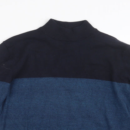Preloved NEXT Mens Blue  Knit Pullover Jumper Size M - Detail