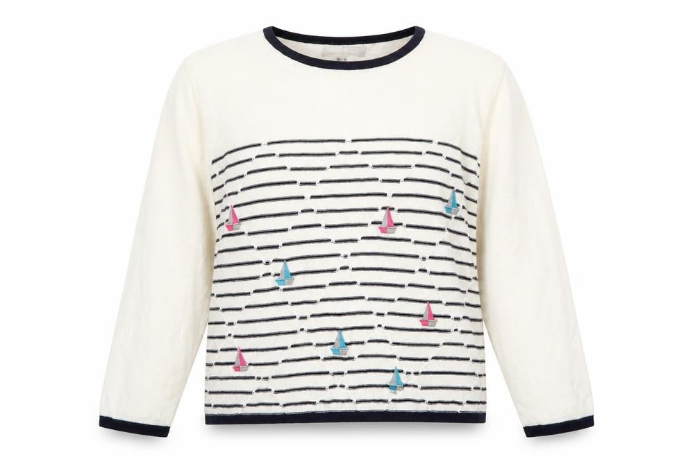 Mudflower Womens Ivory  Knit Pullover Jumper Size S