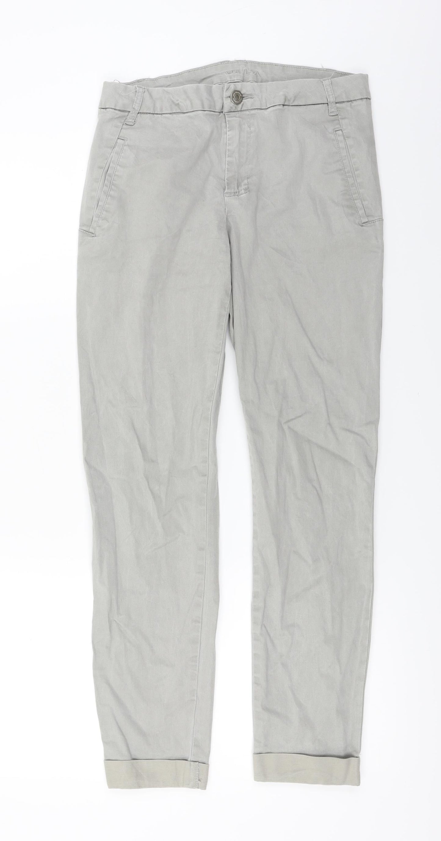 Preworn  Womens Grey   Trousers  Size 28 in L25 in