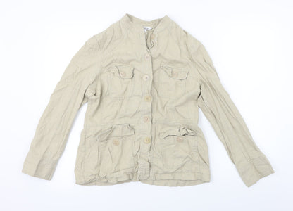 Preloved M&Co Womens Beige   Jacket Coat Size 12 - Front